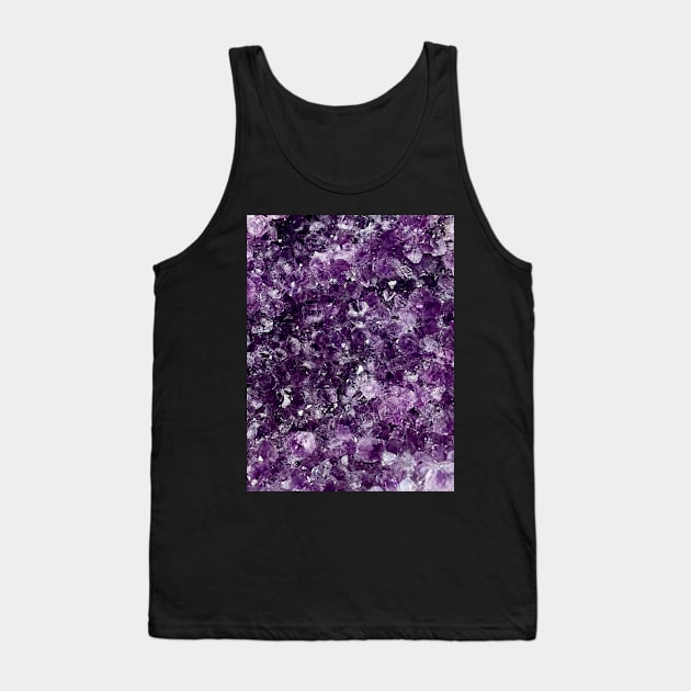 Amethyst Crystal Purple Violet Quartz Gem Magic Tank Top by softbluehum